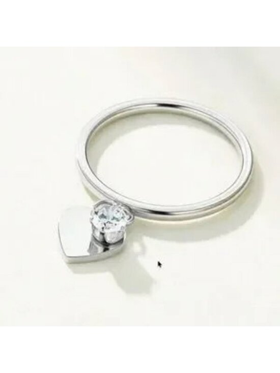 Jewelry - Luxe Silver Tone Heart Dainty Ring